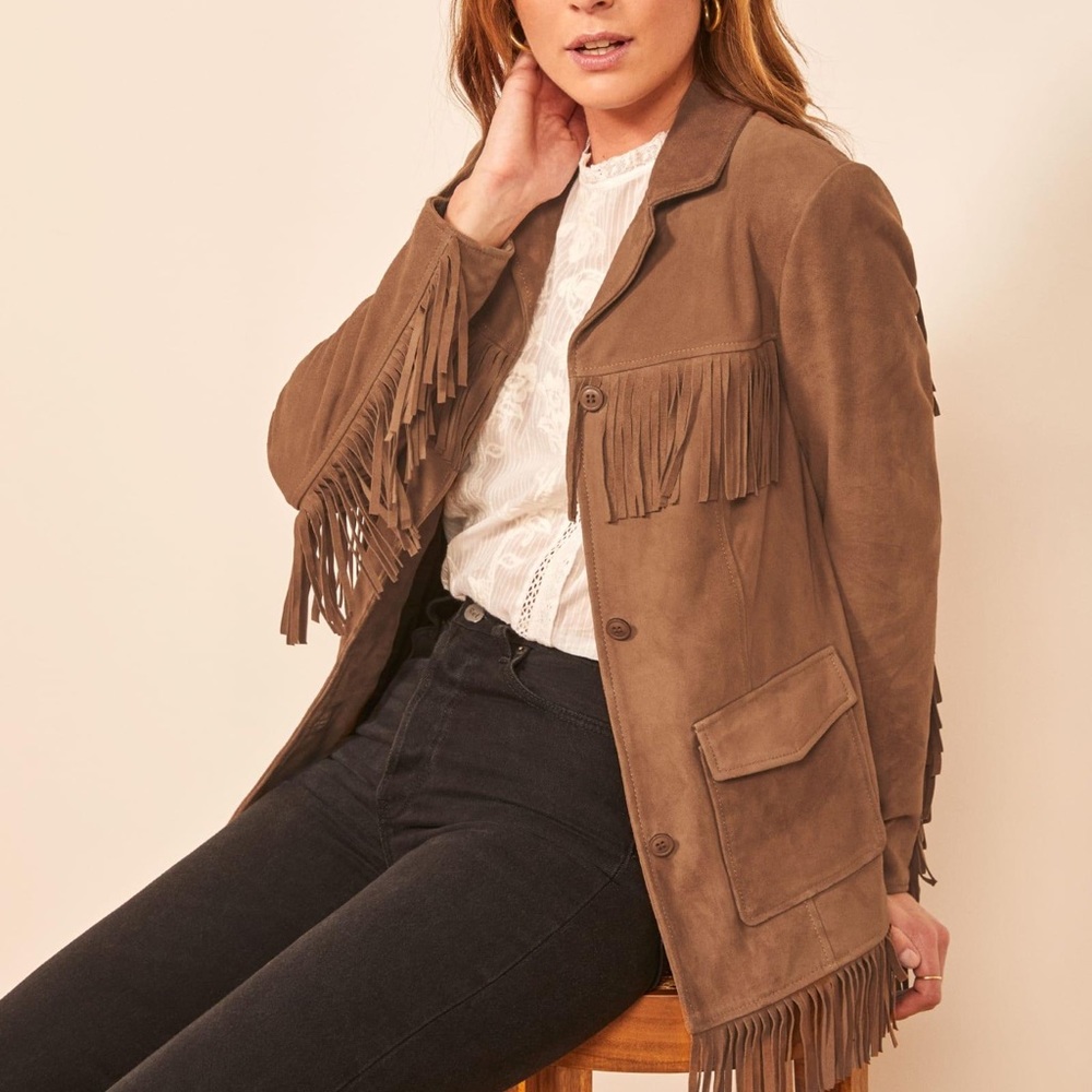 Reformation Veda Sued Jacket